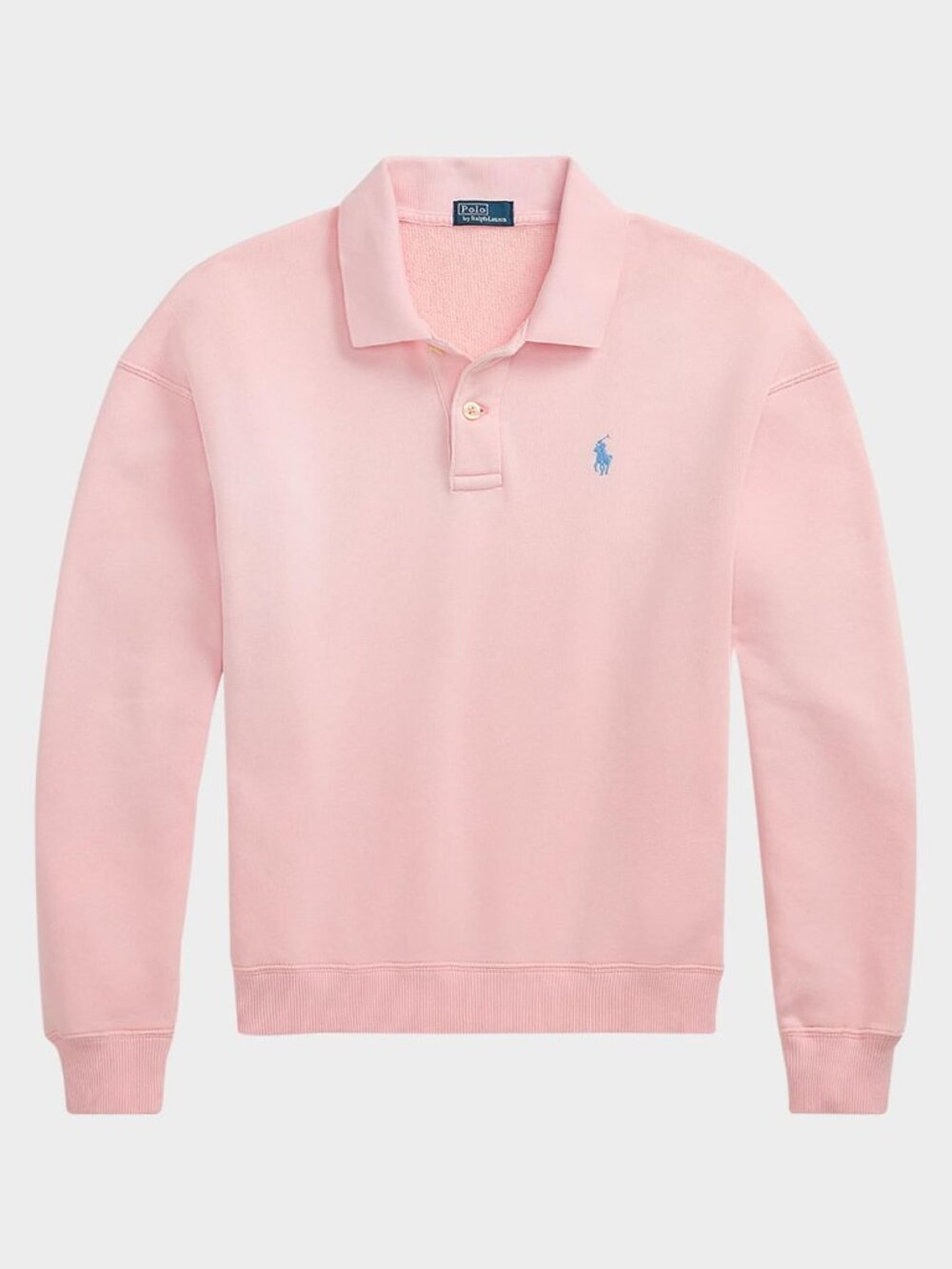 Polo Ralph Lauren Lightweight Fleece Long-Sleeve Polo Sweatshirt - Pink Sand - Picture 8 of 8